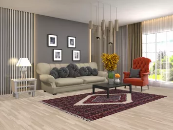 Vegetable Dye Kilim Area Rug 5x8