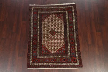 Antique Vegetable Dye Senneh Persian Rug 4x6