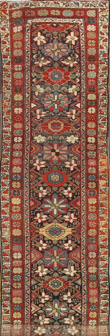 Antique Vegetable Dye Heriz Bakhshayesh Persian Rug 3x14