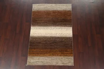 Vegetable Dye Gabbeh Handmade Area Rug 4x6