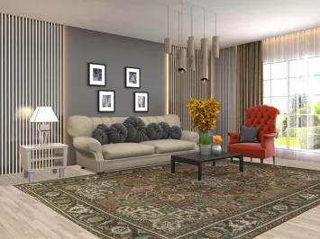 Handmade Heriz Persian Area Rug 8x11