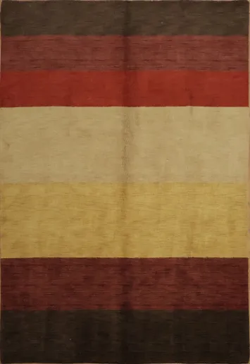 Striped Gabbeh Oriental Area Rug 7x10