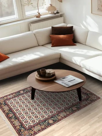 Vegetable Dye Aubusson Wool Area Rug 4x6