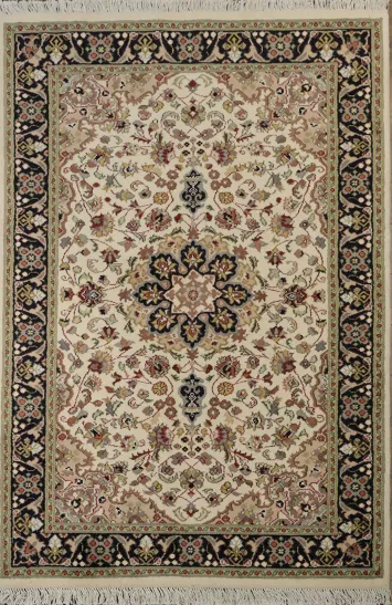Vegetable Dye Handmade Tabriz Wool Rug 4x6