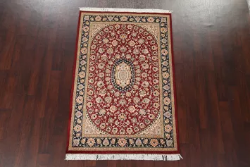 Vegetable Dye Aubusson Handmade Rug 4x6