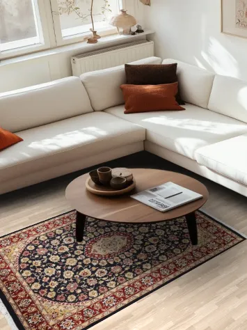 Vegetable Dye Aubusson Wool Area Rug 4x6