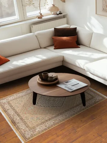 Vegetable Dye Tabriz Mahi Handmade Area Rug 4x6