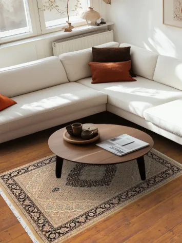 Vegetable Dye Tabriz Mahi Area Rug 4x6