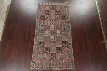 Vintage Handmade Bakhtiari Persian Runner Rug 4x9