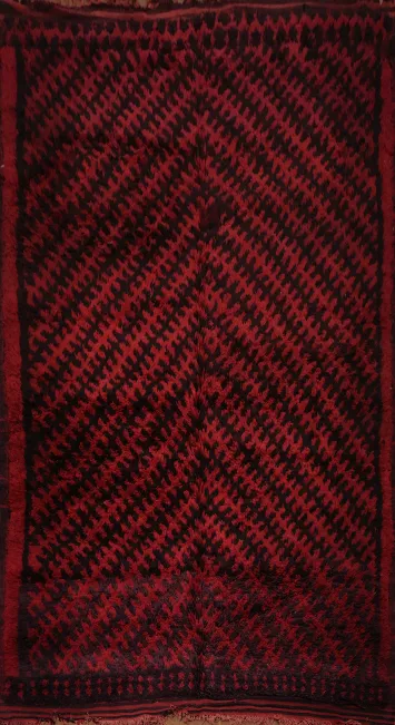 Traditional Handcrafted Geometric Moroccan Area Rug 7x11