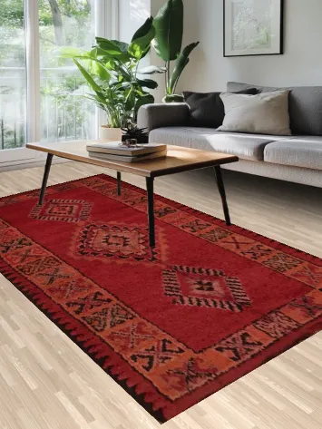 Moroccan Area Rug 5x10 with Attractive Geometric Pattern Highlights