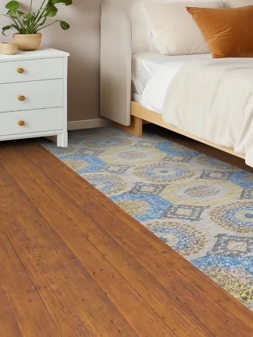 Vegetable Dye Khotan Wool Runner Rug 3x10