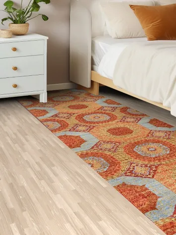 Vegetable Dye Khotan Oriental Runner Rug 3x10