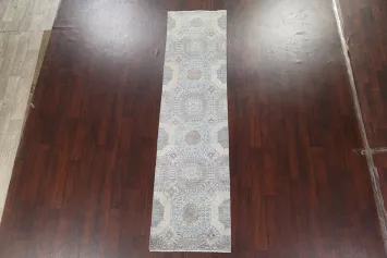 Vegetable Dye Khotan Wool Runner Rug 2x10