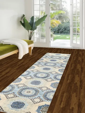 Vegetable Dye Khotan Wool Runner Rug 2x10