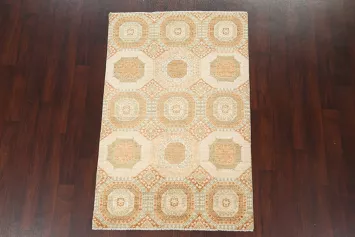 Vegetable Dye Khotan Wool Area Rug 4x6