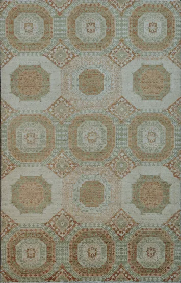 Vegetable Dye Khotan Wool Area Rug 4x6