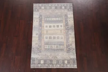 Vegetable Dye Gabbeh Kashkoli Area Rug 4x6