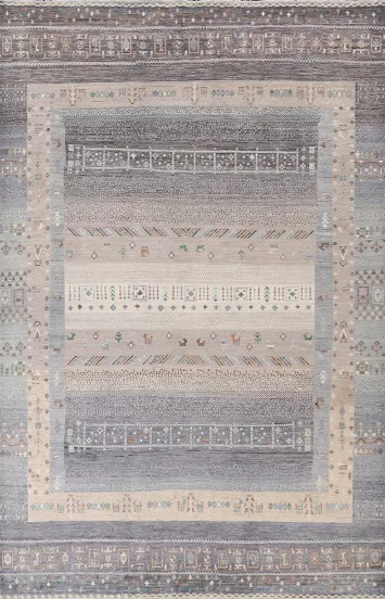 Vegetable Dye Gabbeh Kashkoli Area Rug 7x10