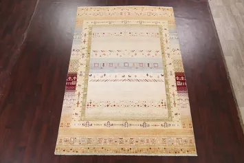 Vegetable Dye Gabbeh Kashkoli Wool Area Rug 7x10