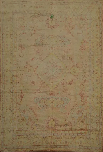 Vegetable Dye Oushak Area Rug 8x10 Rich Soft Color Palette