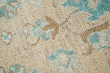 Vegetable Dye Oushak Turkish Wool Area Rug 9x12