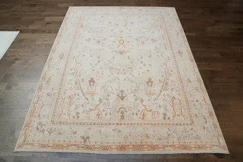Vegetable Dye Oushak Turkish Area Rug 9x12