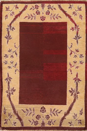 Red Peshawar Chobi Wool Area Rug 4x6