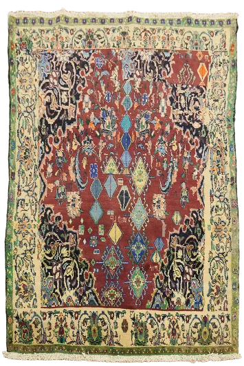 Vegetable Dye Gabbeh Kashkoli Persian Area Rug 4x7