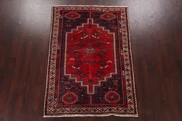 Red Tribal Shiraz Persian Area Rug 4x7