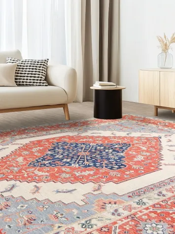 Vegetable Dye Heriz Serapi Handmade Rug 9x12