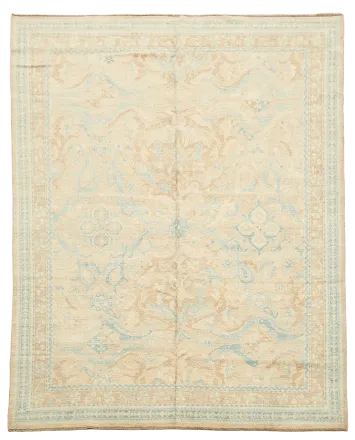 Vegetable Dye Muted Oushak Turkish Area Rug 8x10
