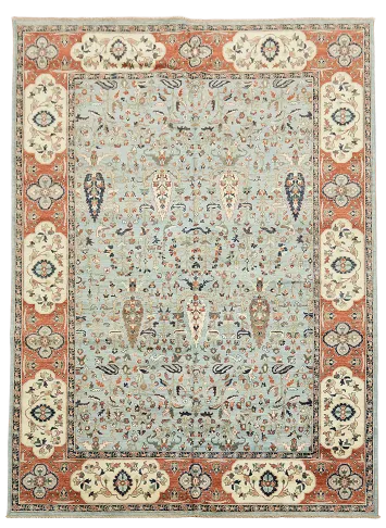 Vegetable Dye Ziegler Light Blue Oriental Area Rug 10x14