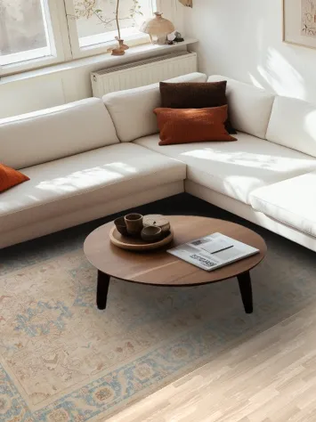 Vegetable Dye Muted Heriz Serapi Area Rug 6x9