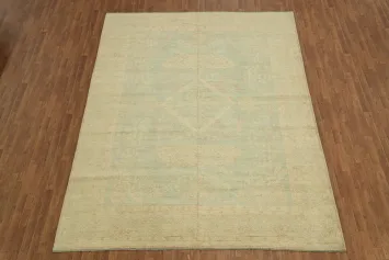 Vegetable Dye Muted Oushak Area Rug 9x12