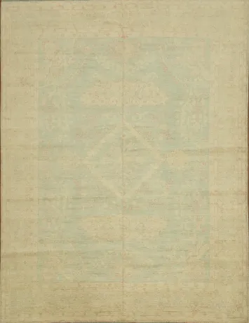 Vegetable Dye Muted Oushak Area Rug 9x12