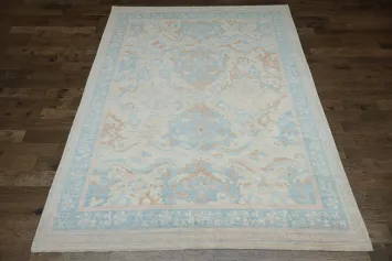 Vegetable Dye Muted Oushak Turkish Area Rug 9x13
