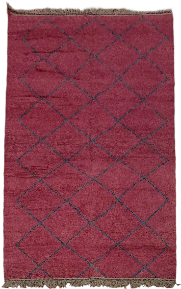 Pink Moroccan Area Rug 7x11 Subtle Geometric Pattern Charm