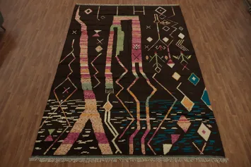 Bold and Artistic Moroccan Large Rug 10x15 with Linear Designs