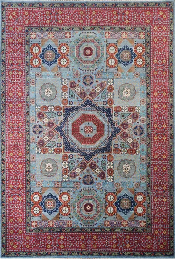 Vegetable Dye Mamluk Oriental Area Rug 7x10
