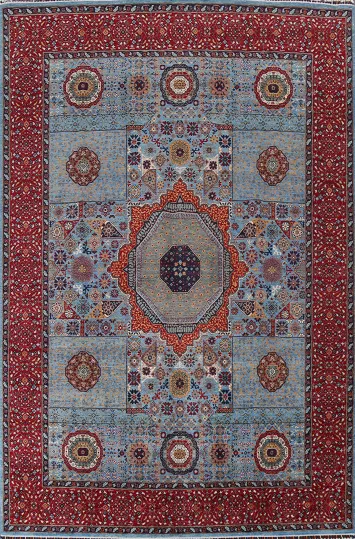 Magnificent Kazak Oriental Rug Featuring Detailed Motifs and Vibrant Palette 9x12