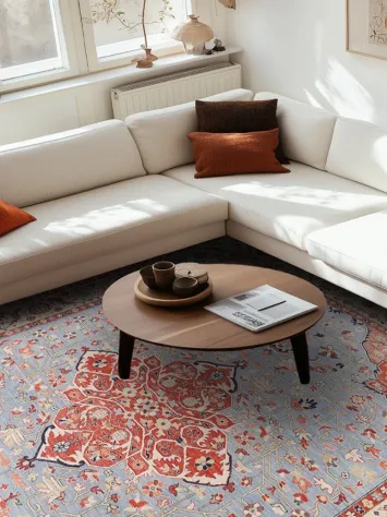 Vegetable Dye Heriz Serapi Wool Area Rug 9x12