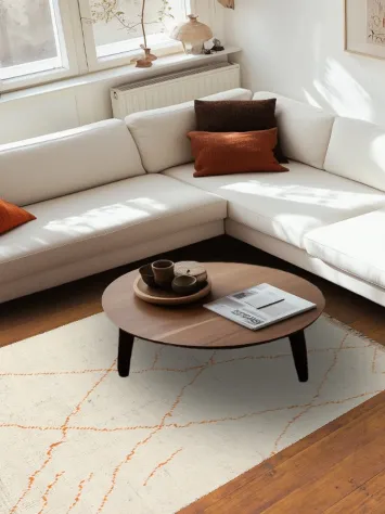 Handmade Moroccan Wool Area Rug 5x8