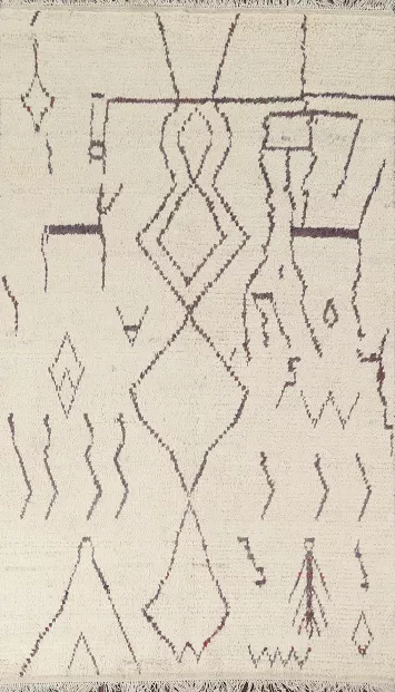 Tribal Moroccan Handmade Area Rug 5x8