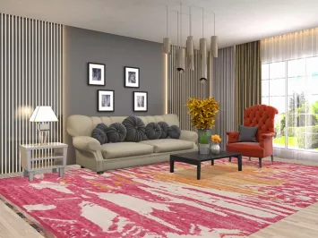 Abstract Moroccan Wool Area Rug 9x13