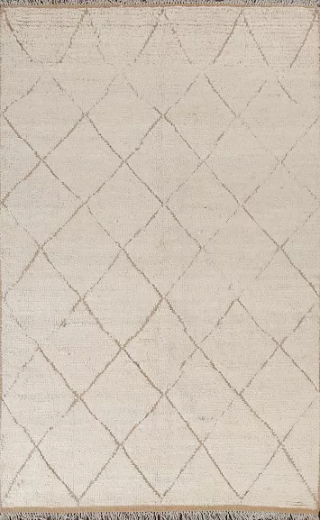 Trellis Moroccan Wool Area Rug 5x8