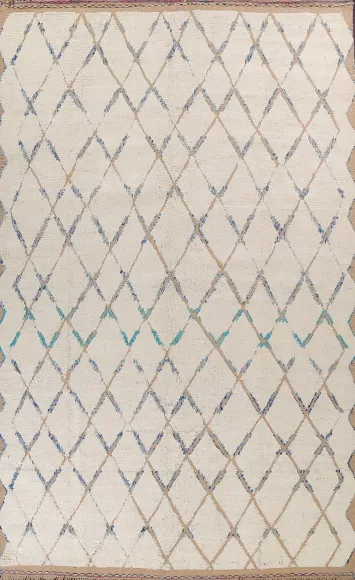 Trellis Moroccan Wool Area Rug 9x13