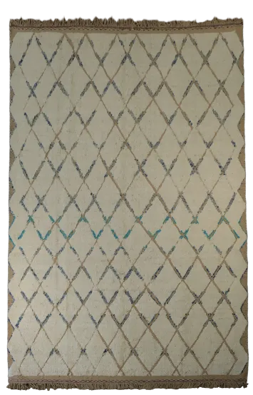 Trellis Moroccan Modern Wool Area Rug 9x13