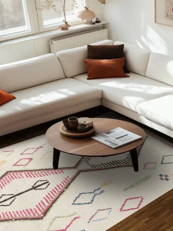 Tribal Moroccan Wool Area Rug 6x9