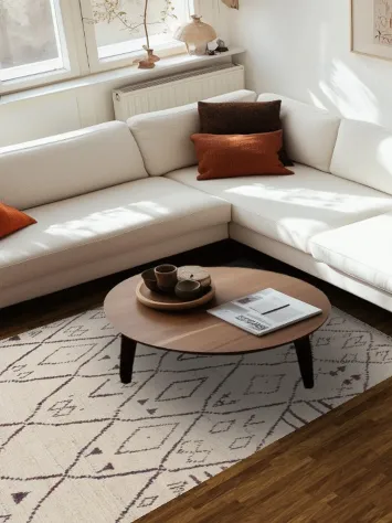 Tribal Moroccan Wool Area Rug 5x9